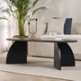 Nordure Melina Mesa de Café Negro Madera